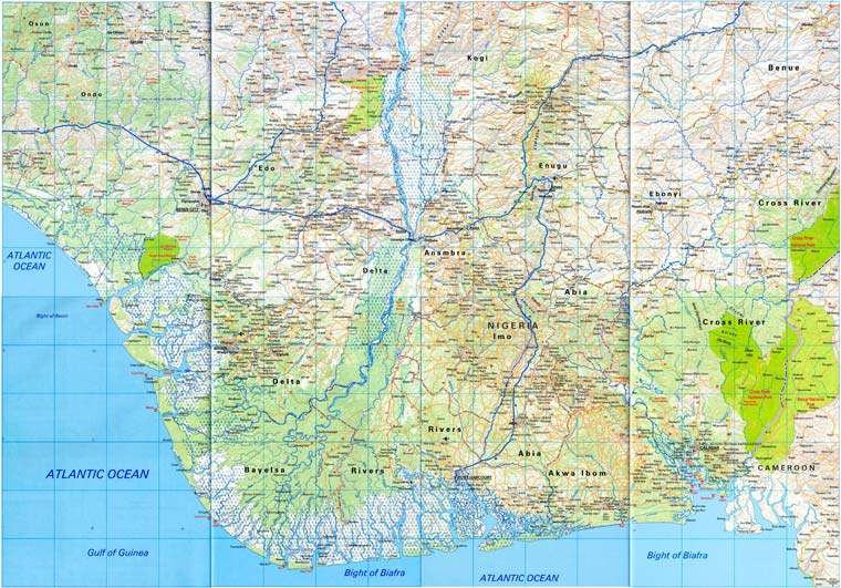 карта побережья Нигерии