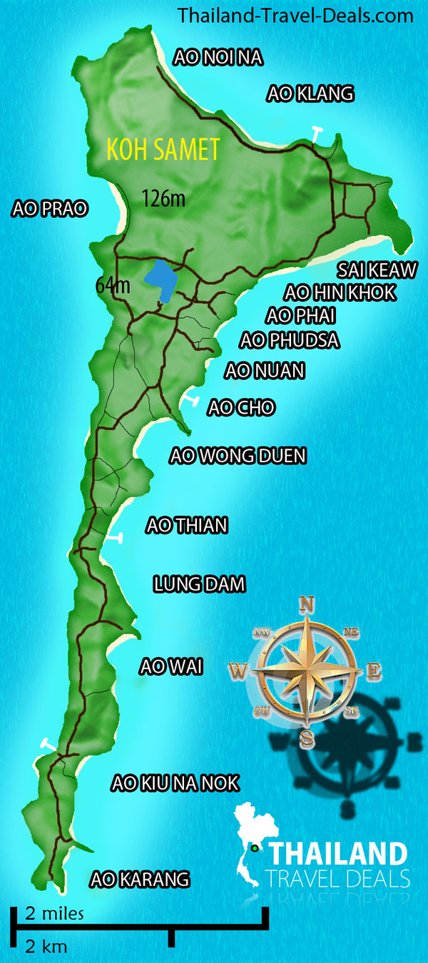 карта острова Ко Самет