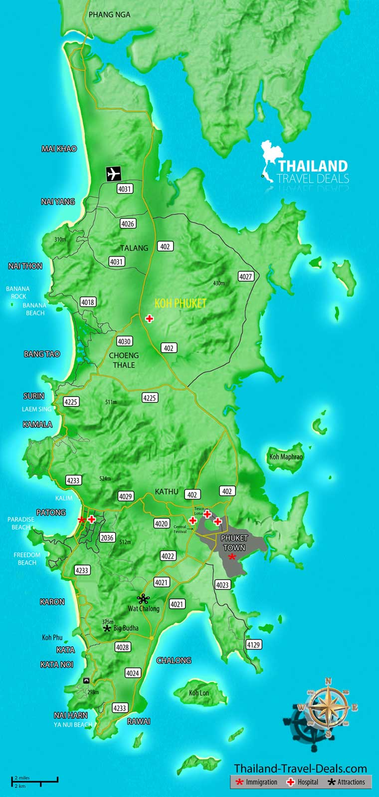 карта острова Пхукет