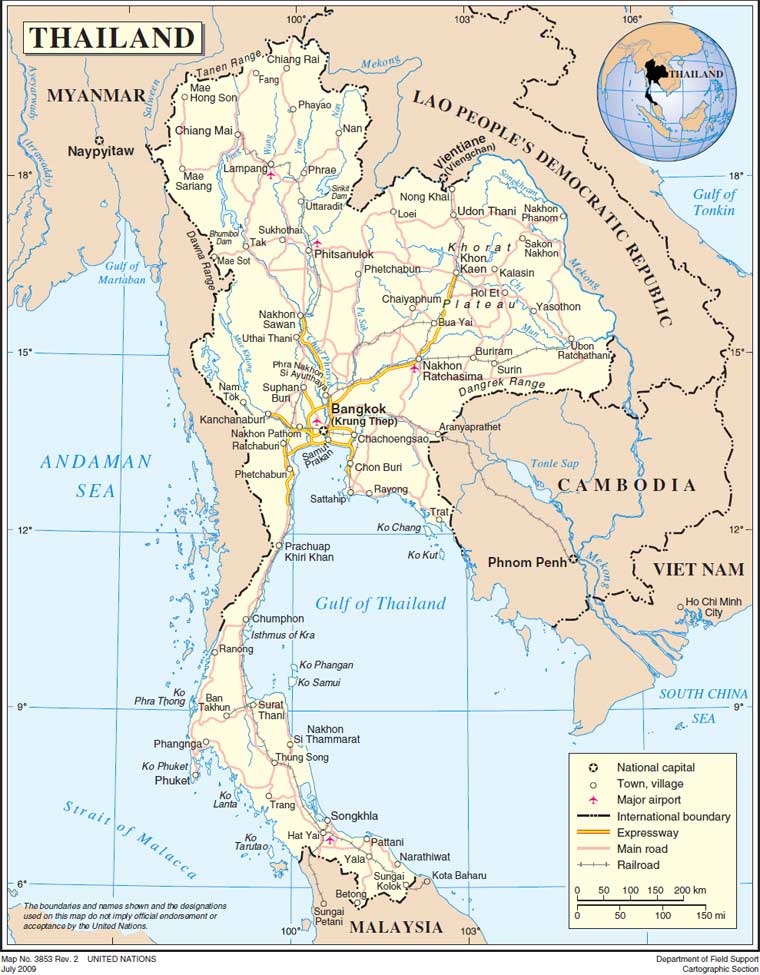 дорожная карта Тайланда