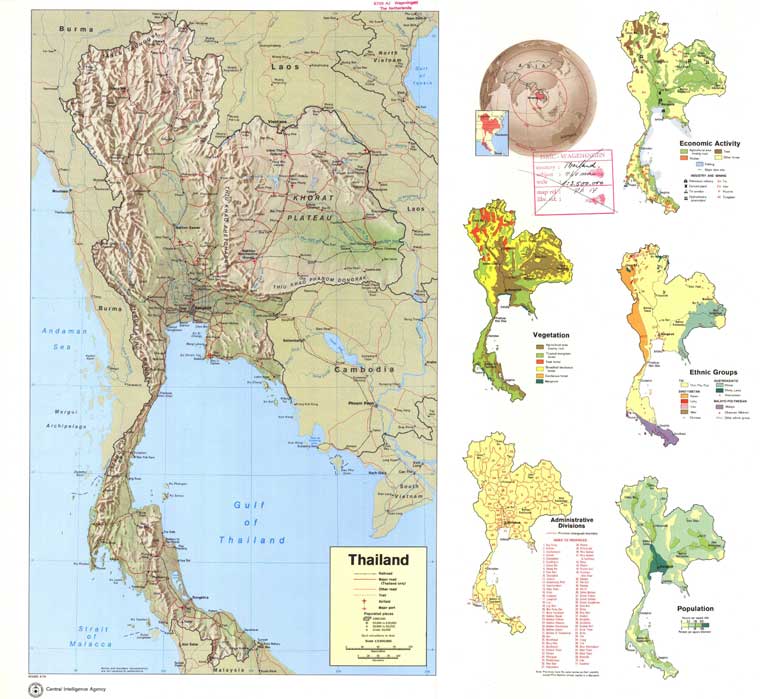 экономическая карта Тайланда