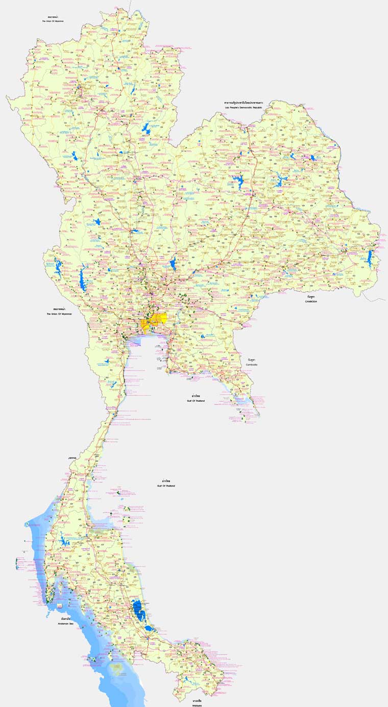 туристская карта Тайланда