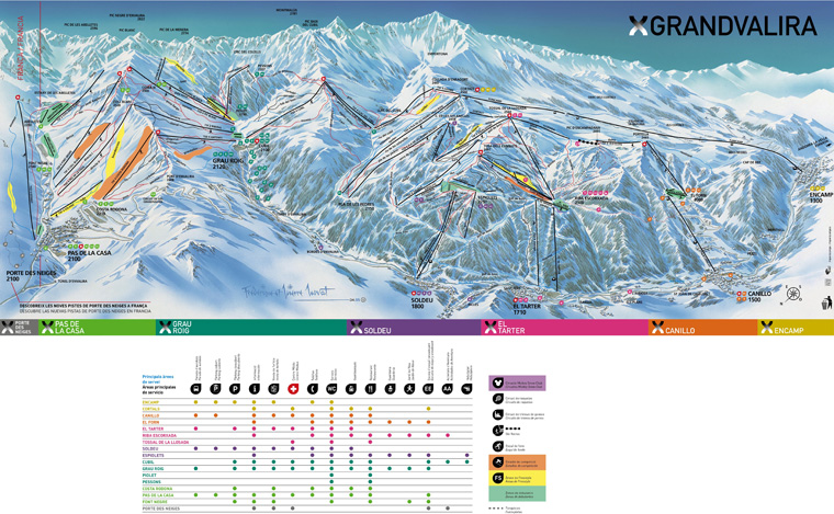 карта курорта Grandvalira
