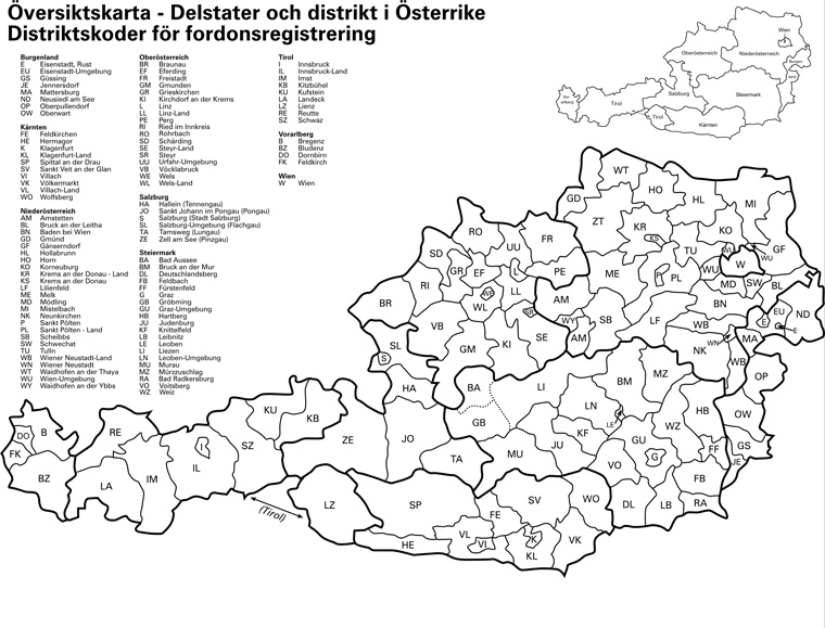 административное деление Австрии