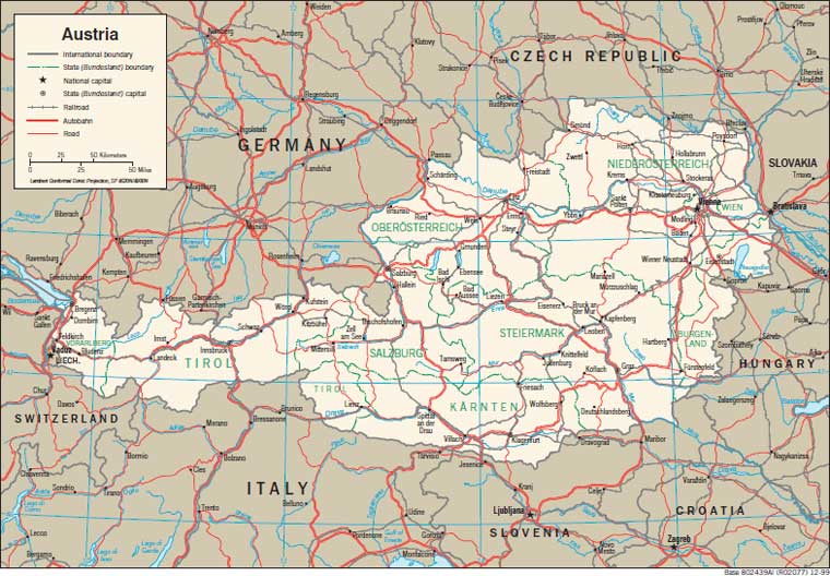 дорожная карта Австрии
