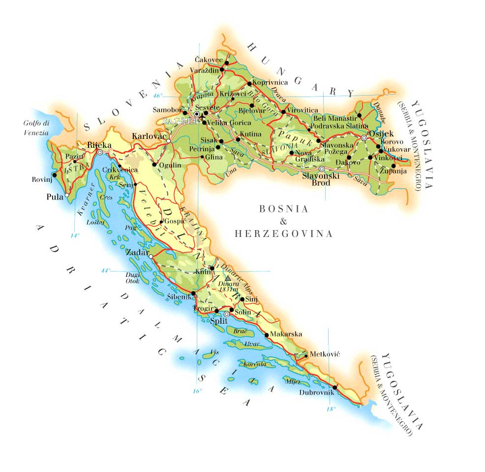 Image result for croatia map