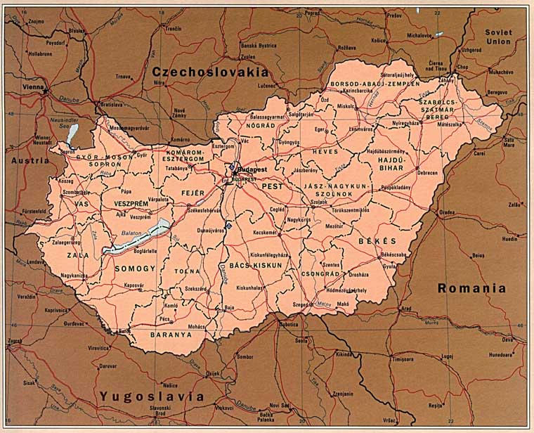 дорожная карта Венгрии