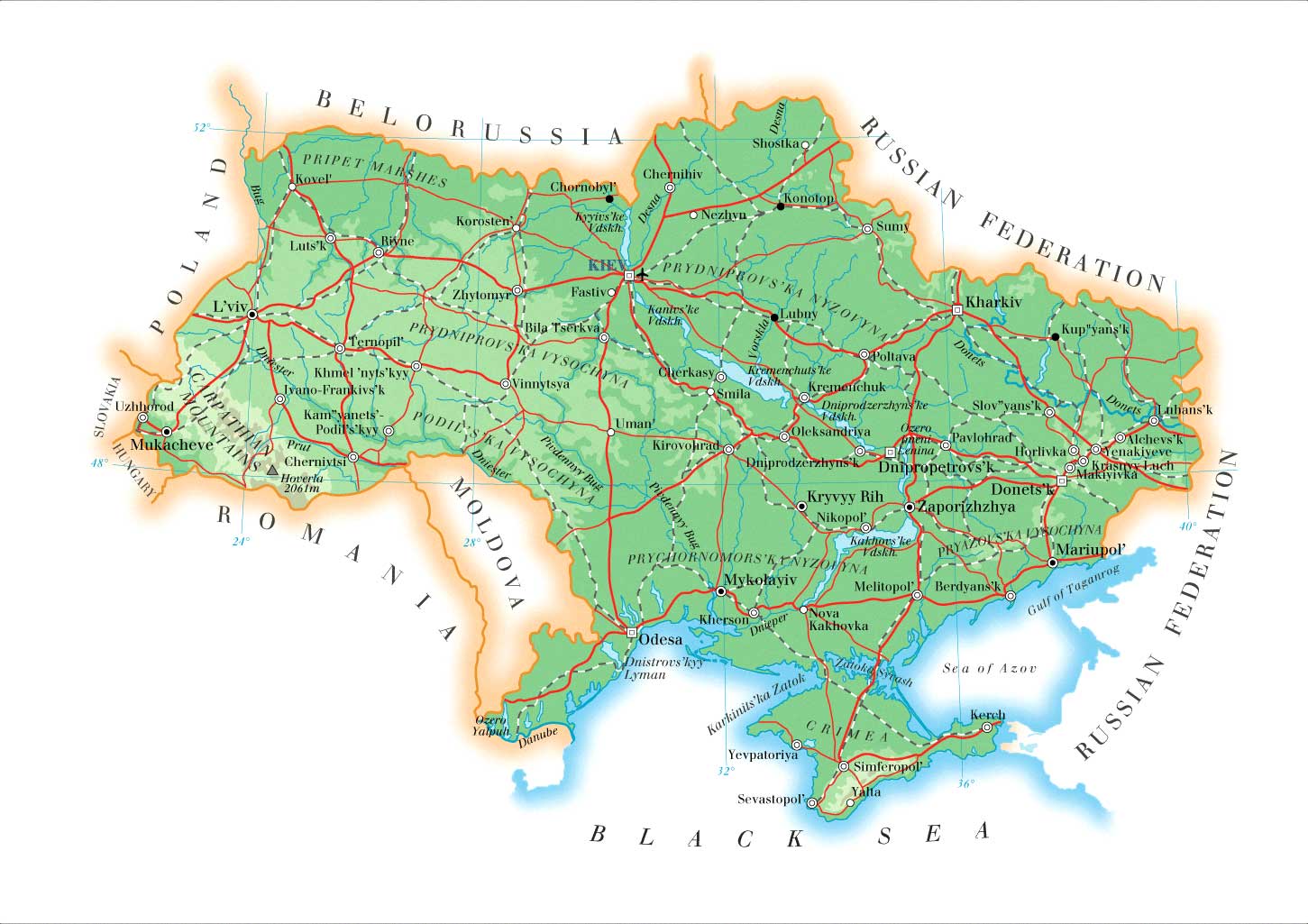 Физико Географическая Карта Украины - distributionpleer